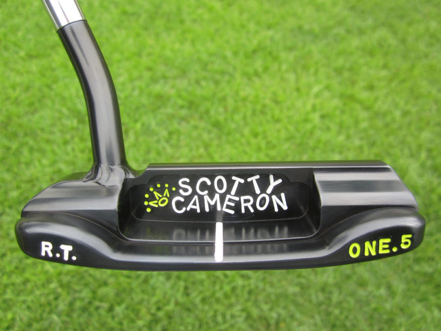 scotty cameron tour only brushed black carbon masterful 1.5 009m circle t 350g welded round neck putter golf club