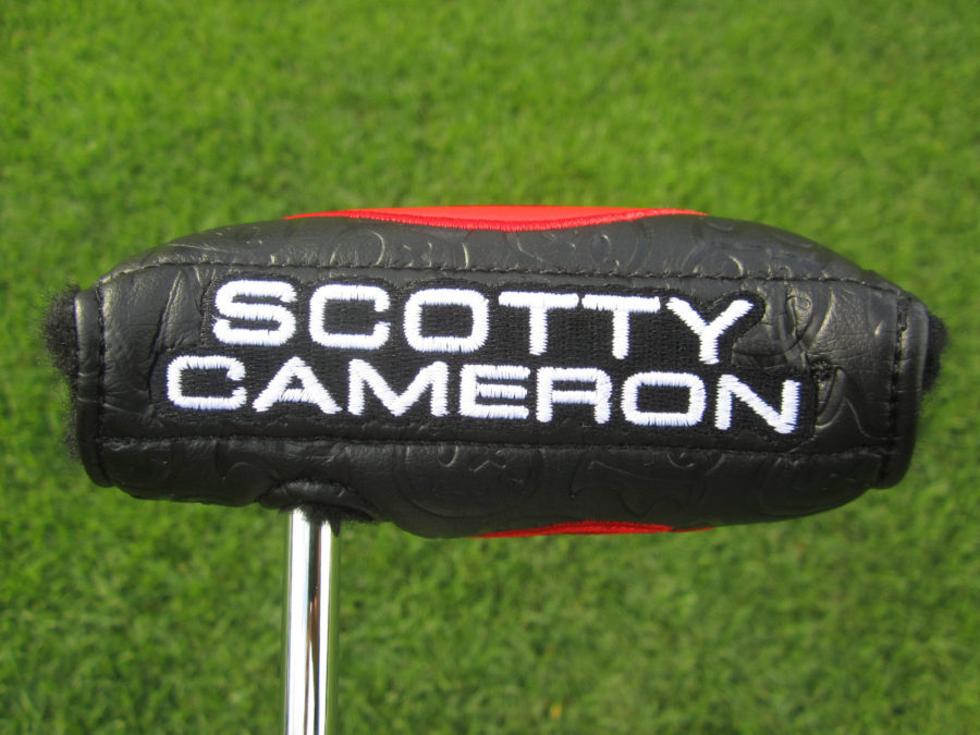 scotty cameron tour only black and red hot head harry industrial circle t mid round putter headcover