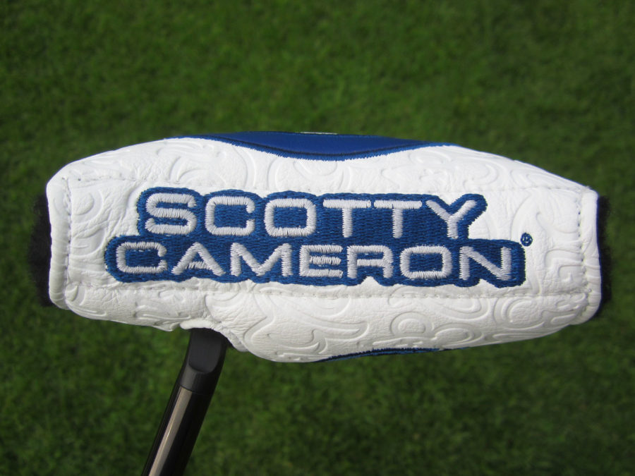 scotty cameron tour only justin thomas white and navy blue tour rat industrial circle t mid round putter headcover