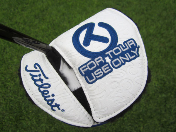 scotty cameron tour only justin thomas white and navy blue tour rat industrial circle t mid round putter headcover