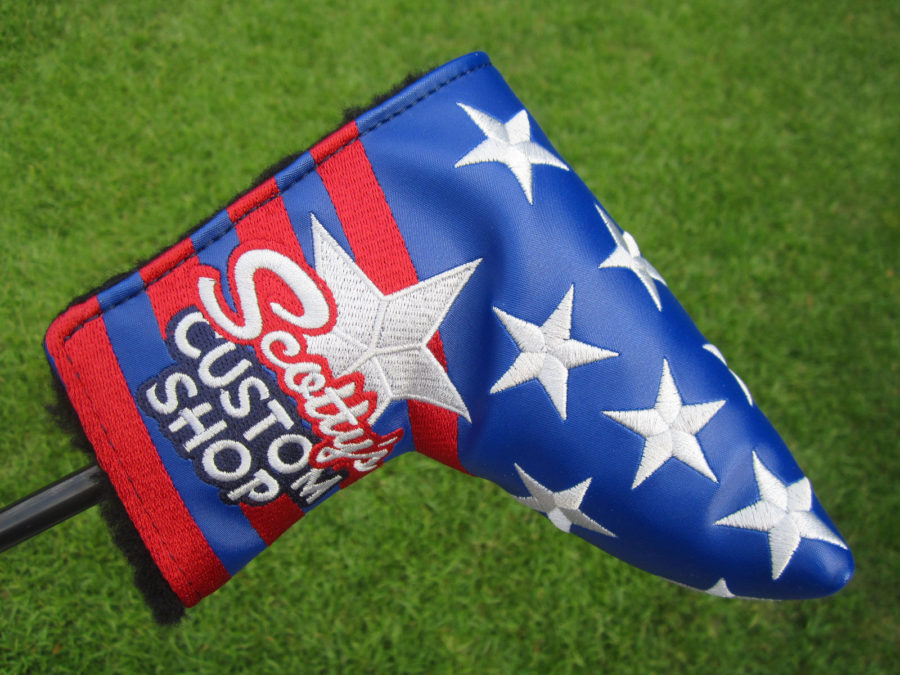 scotty cameron custom shop stars and stripes mid mallet putter headcover