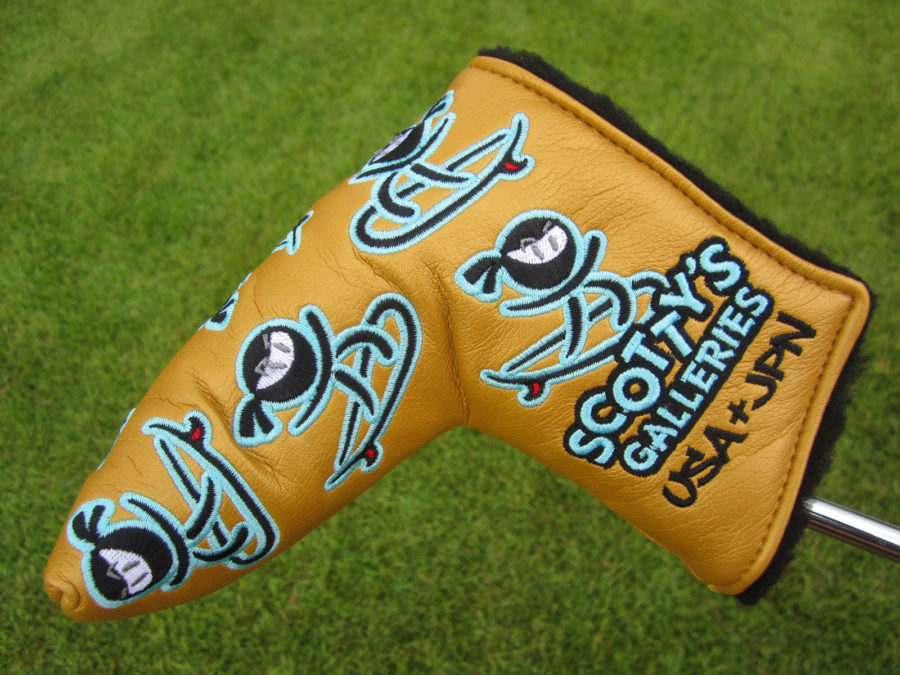 scotty cameron 2022 limited release gold wasabi surfer blade headcover
