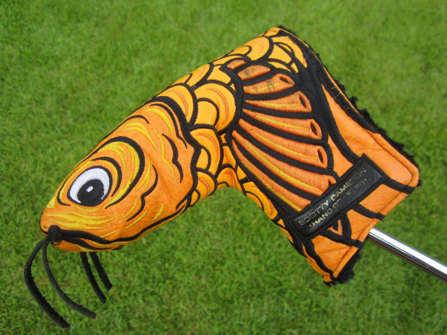 scotty cameron limited release orange koi fish blade putter headcover