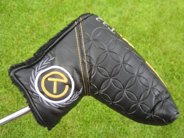 scotty cameron tour only black t22 terylium circle t mid mallet putter headcover