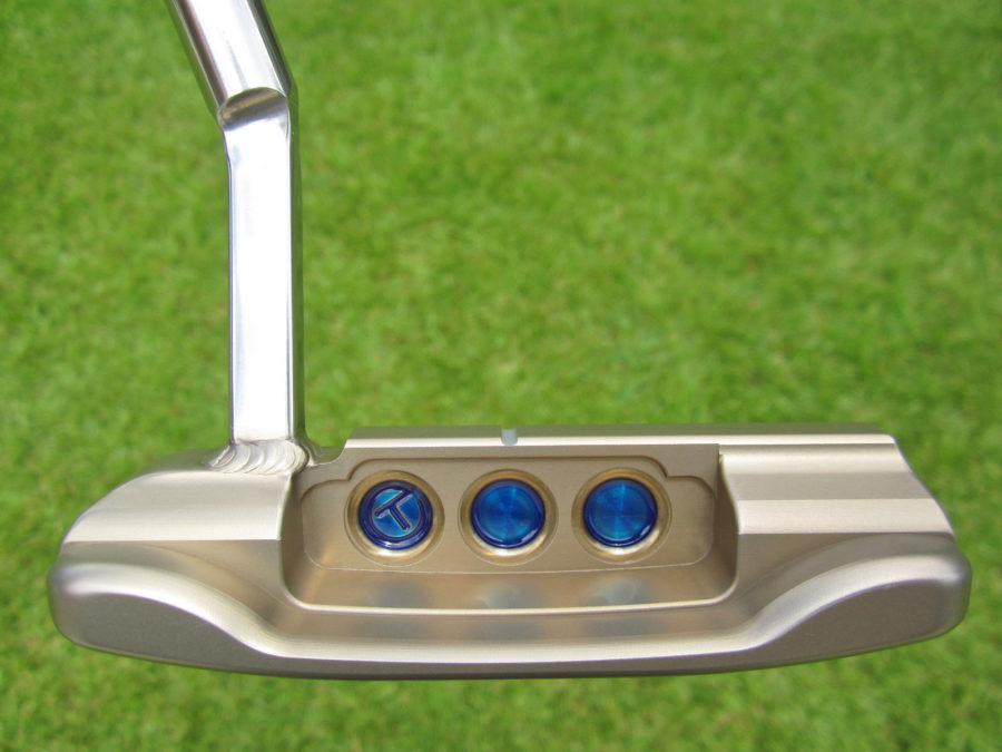scotty cameron tour only two tone masterful tour rat chromatic bronze circle t putter with welded high buff polished sss mid slant neck golf club