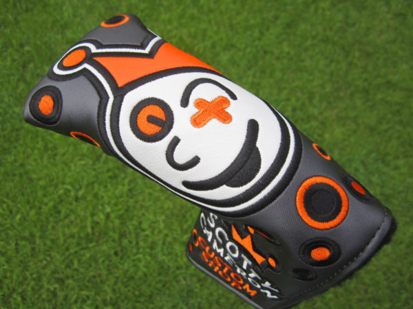 scotty cameron custom shop grey and orange jackpot johnny custom shop blade putter headcover