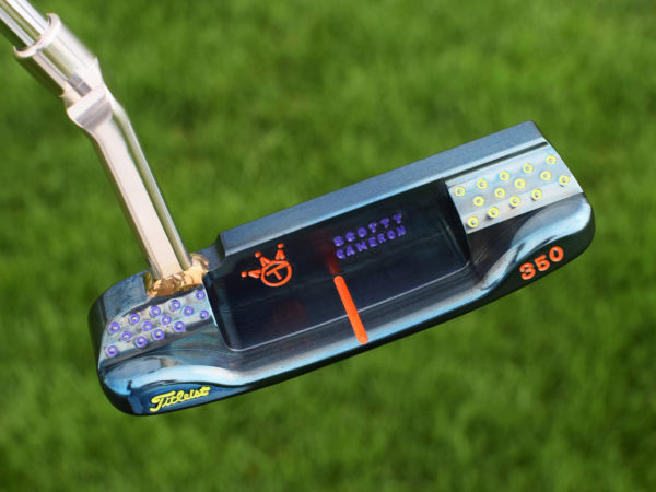 Scotty Cameron Tour Only GARAGE Fancy Back Two-Tone Chromatic Blue u0026  Silver Masterful 009M Circle T 350G w/ Snow u0026 High Buff SSS Welded Neck - Tour  Putter Gallery