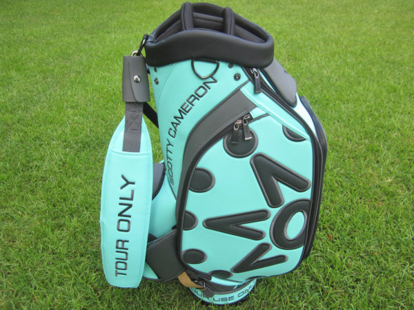 scotty cameron tiffany for tour use only leather circle t staff golf bag