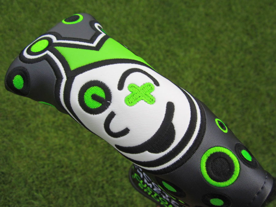 scotty cameron custom shop grey and lime green jackpot johnny blade putter headcover