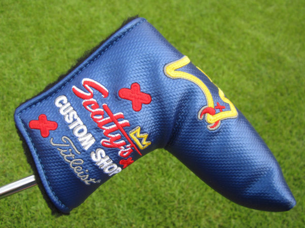 scotty cameron blue custom shop junk yard dog blade putter headcover