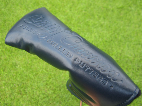 scotty cameron midnight navy blue leather custom shop blade putter headcover