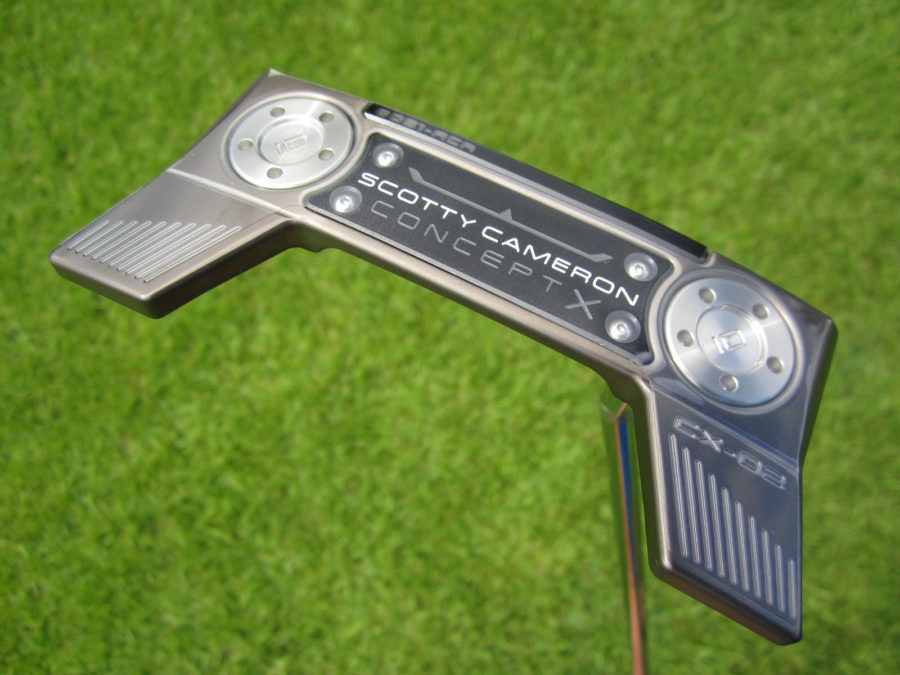 scotty cameron limited release concept x cx-02 newport 2 mid slant stealth grey putter golf club