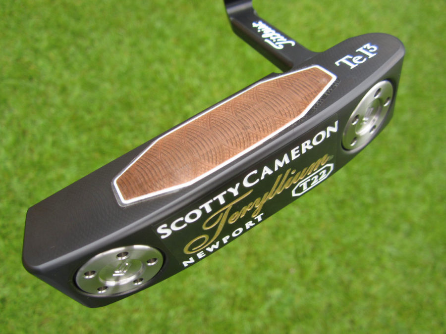 scotty cameron limited release t22 newport terylium putter golf club with grip in plastic