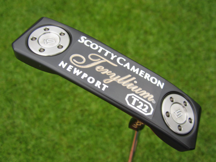 scotty cameron limited release t22 newport terylium putter golf club with grip in plastic