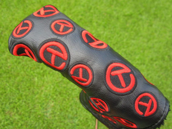 scotty cameron tour only black and red dancing circle t blade putter headcover