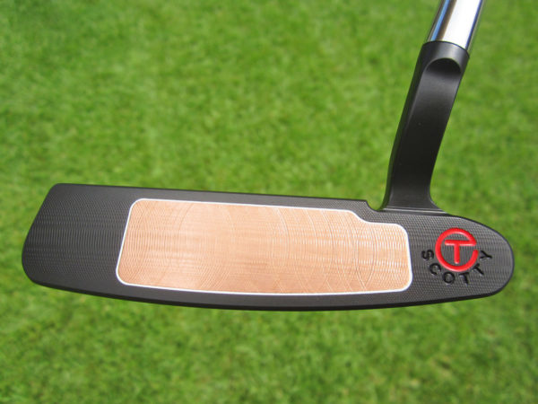 scotty cameron tour only black sss t10 newport 1.5 terylium buttonback circle t 350g putter with tiger woods style sight dot golf club