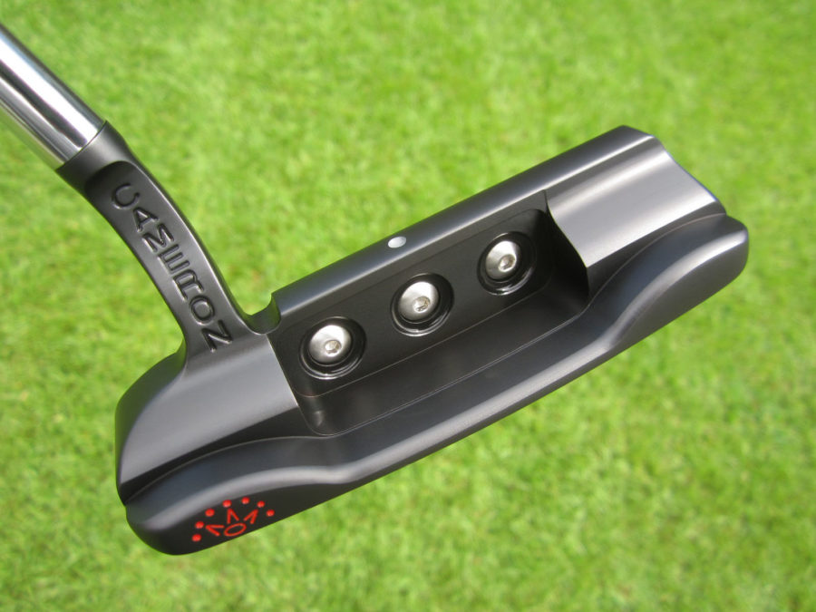 scotty cameron tour only black sss t10 newport 1.5 terylium buttonback circle t 350g putter with tiger woods style sight dot golf club