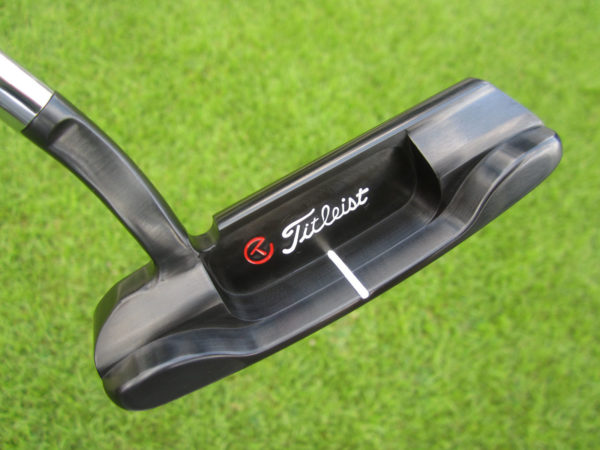 scotty cameron tour only carbon brushed black newport 1.5 welded neck circle t handstamped putter golf club