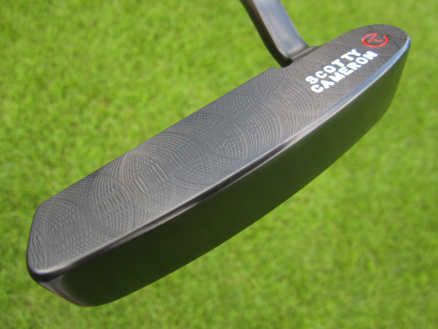 scotty cameron tour only carbon brushed black newport 1.5 welded neck circle t handstamped putter golf club