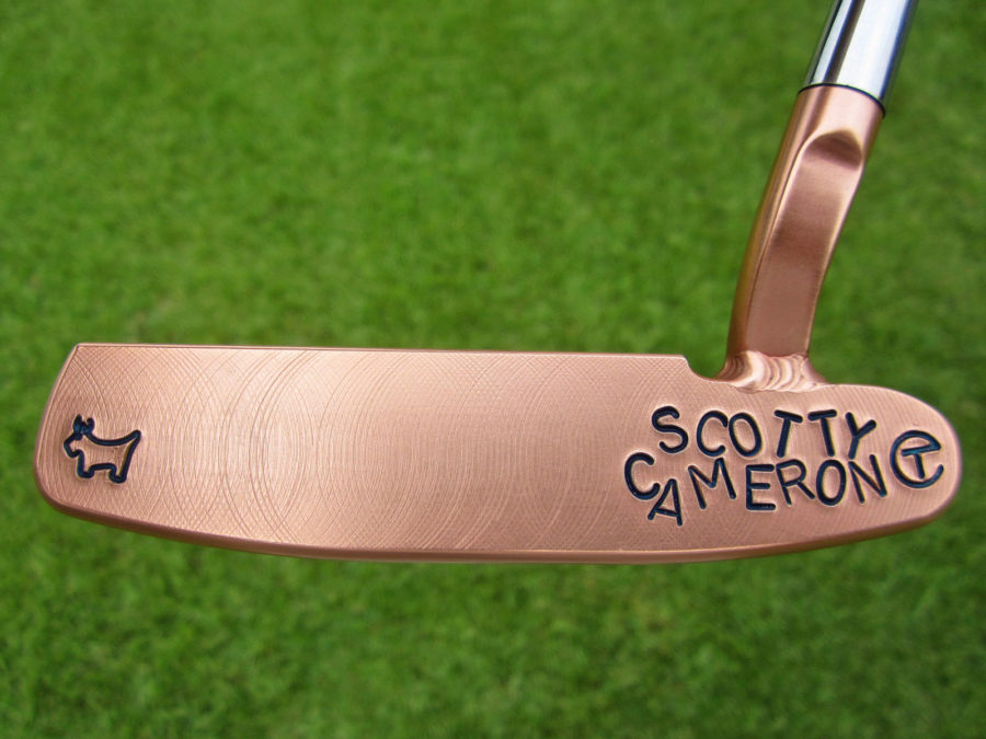 scotty cameron tour only chromatic copper 009 1.5 beach circle t 350g putter with welded 2.5 neck putter golf club