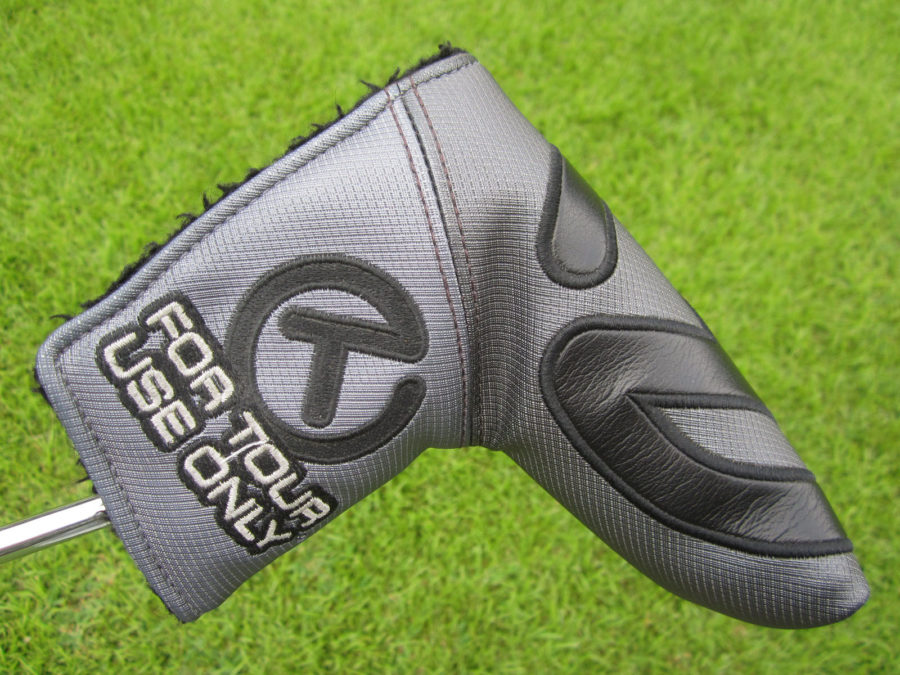 scotty cameron tour only grey and black industrial circle t blade putter headcover