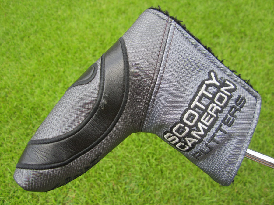 scotty cameron tour only grey and black industrial circle t blade putter headcover
