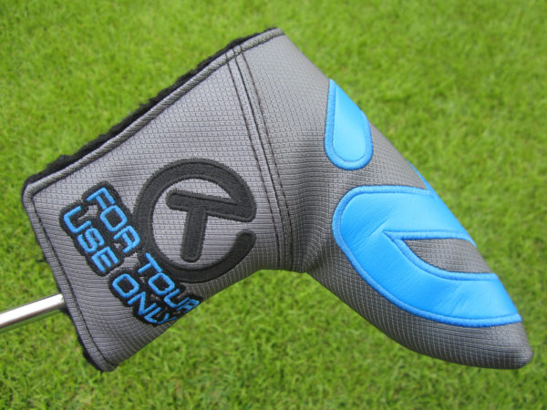 scotty cameron tour only grey and blue industrial circle t blade putter headcover