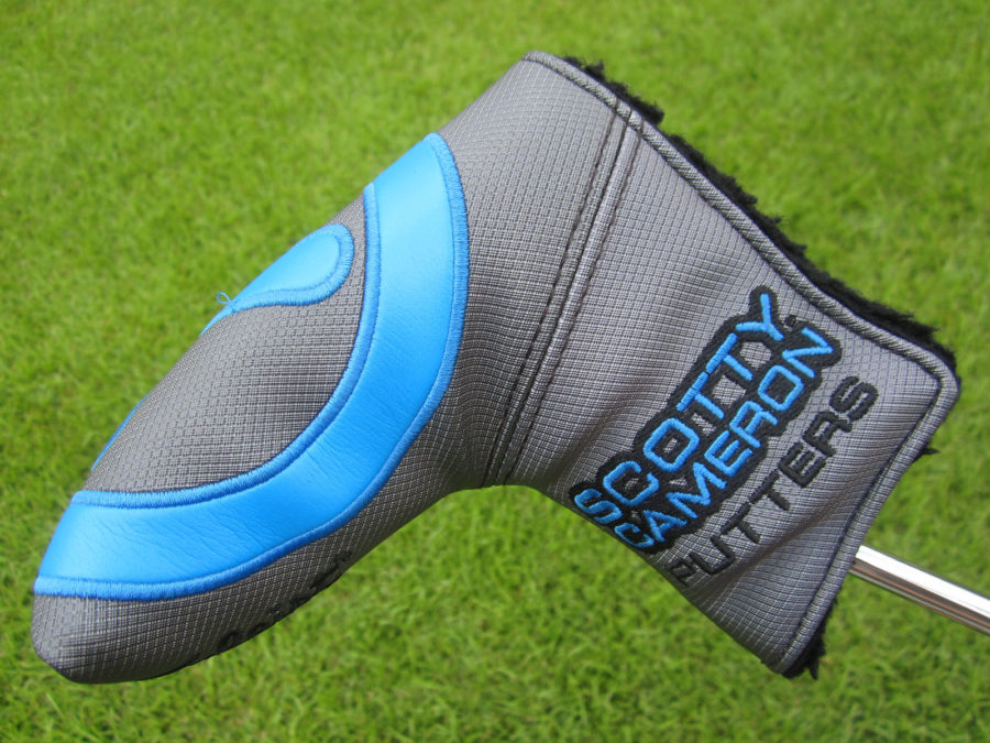 scotty cameron tour only grey and blue industrial circle t blade putter headcover