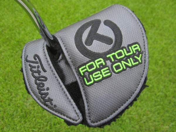 scotty cameron tour only grey and lime green industrial circle t mid round putter headcover