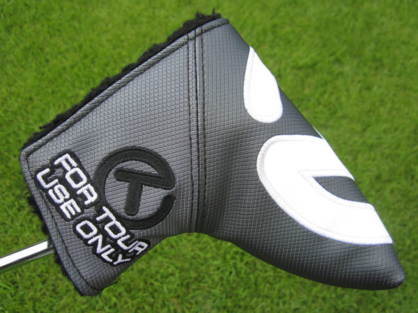 scotty cameron tour only grey and white industrial circle t mid mallet putter headcover