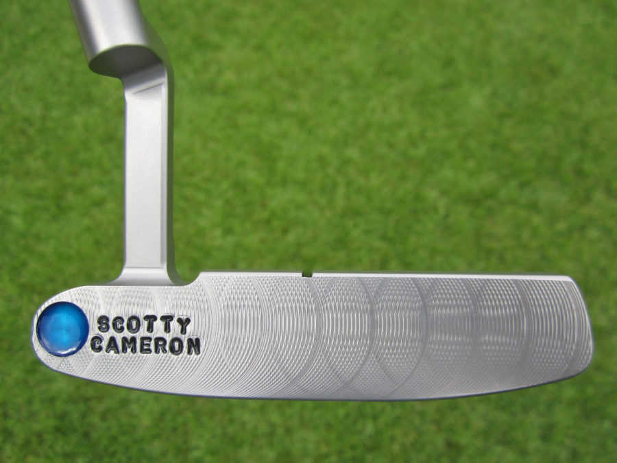 scotty cameron tour only lh left handed sss 009 prototype circle t with blue cherry bombs and jordan spieth style top line 350g putter golf club