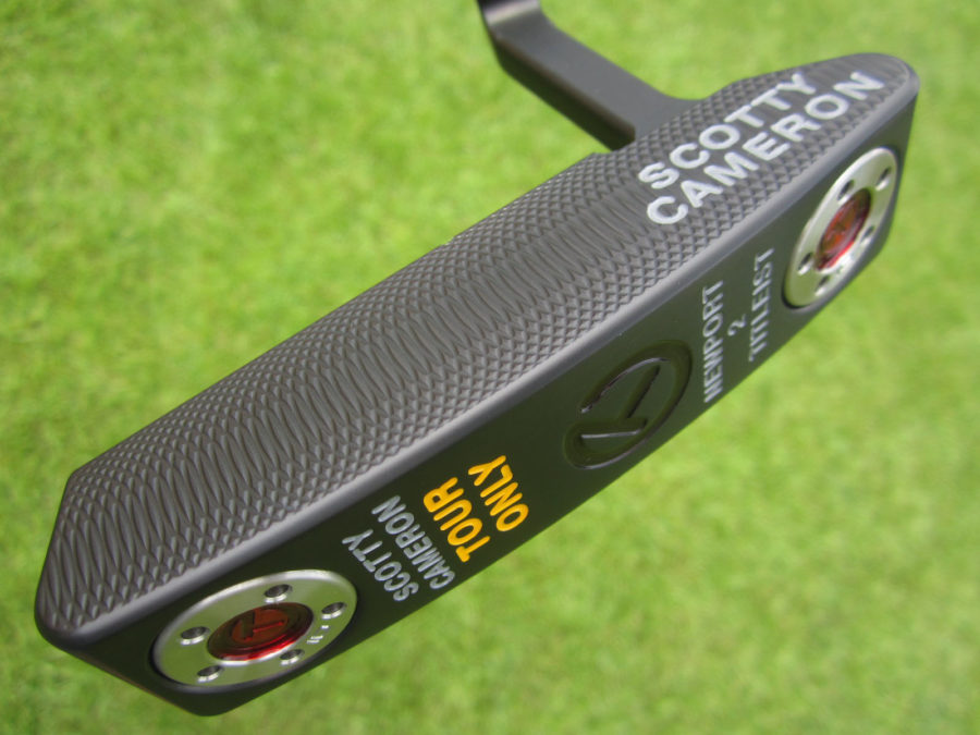scotty cameron tour only sss black newport 2 circle t deep milled putter golf club with top line