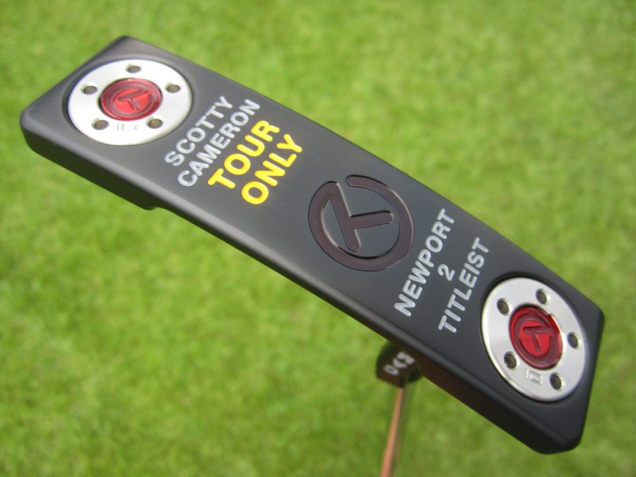 scotty cameron tour only sss black newport 2 circle t deep milled putter golf club with top line
