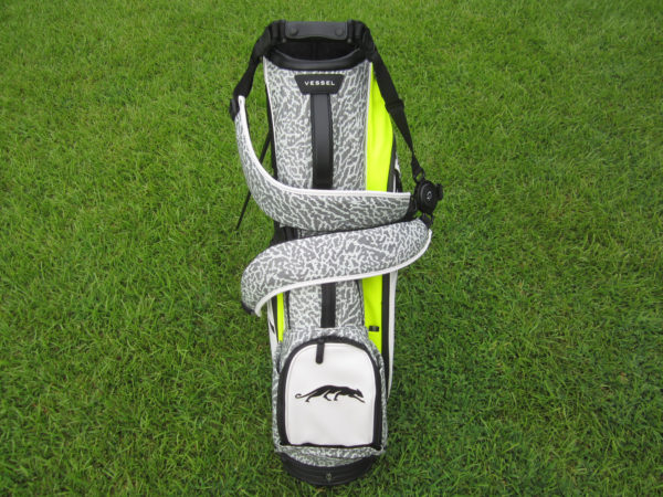 vessel michael jordan grove xxiii 23 limited release white and neon yellow leather carry stand golf bag