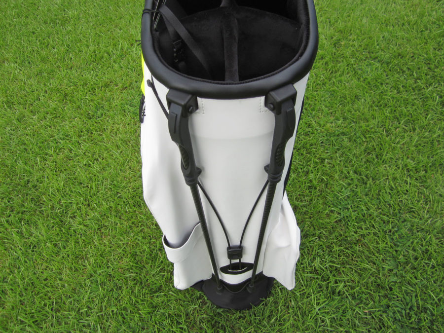 vessel michael jordan grove xxiii 23 limited release white and neon yellow leather carry stand golf bag