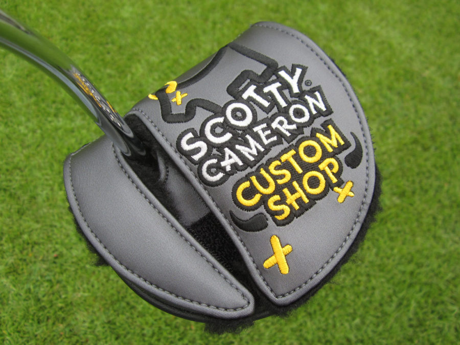 scotty cameron custom shop grey dancing junk yard dogs mid round putter headcover