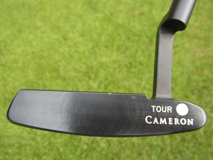 scotty cameron tour only carbon 3x black newport circle t engraved tour dot with jordan spieth style top line putter golf club