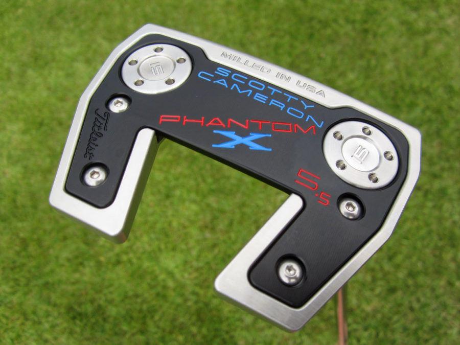 scotty cameron limited release moto phantom x 5.5 flojet neck custom shop gallery putter golf club with johnny speed racer paint and headcover