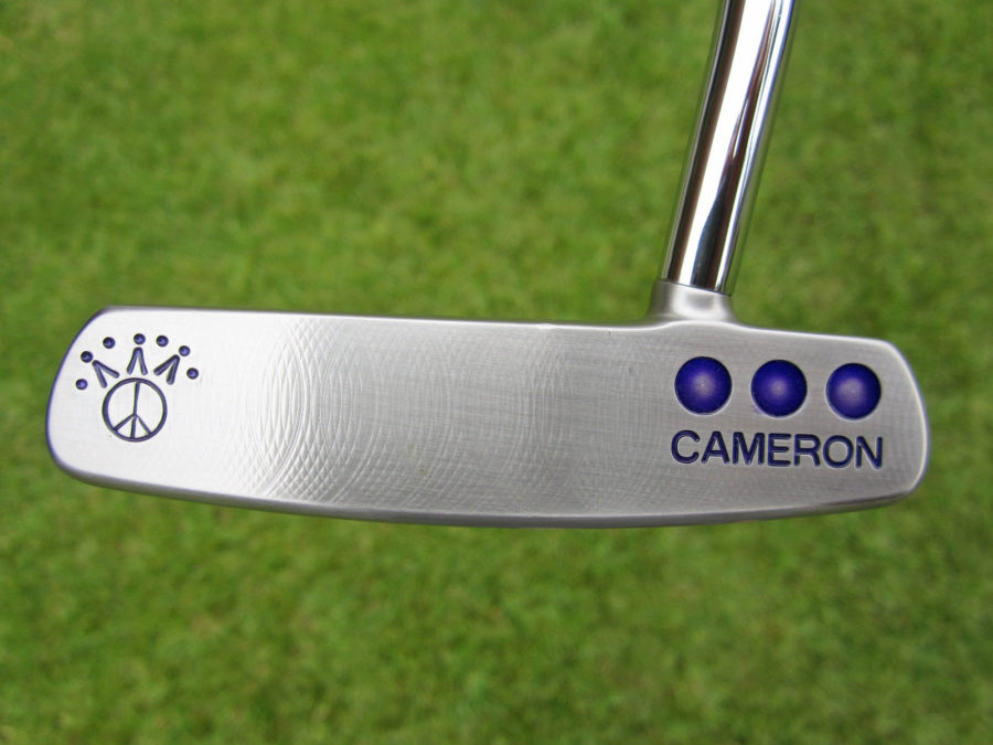 scotty cameron tour only sss newport squareback studio select circle t prototype putter with crowned peace sign stamp golf club