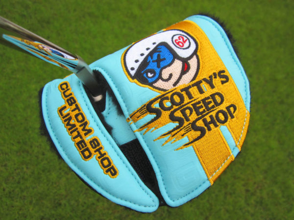 scotty cameron limited release custom shop tiffany johnny speed racer mid round putter headcover