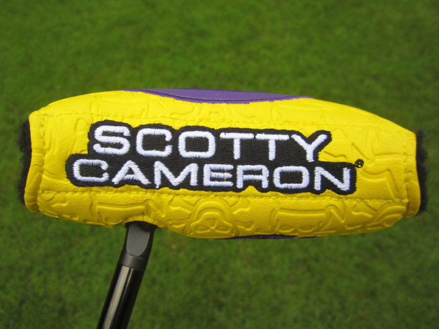 scotty cameron tour only tour jester yellow and purple industrial circle t mid round putter headcover