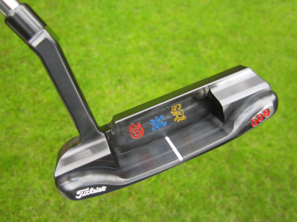 scotty cameron tour only brushed black carbon steel 009 350g putter with hot head harry and tour rat golf club