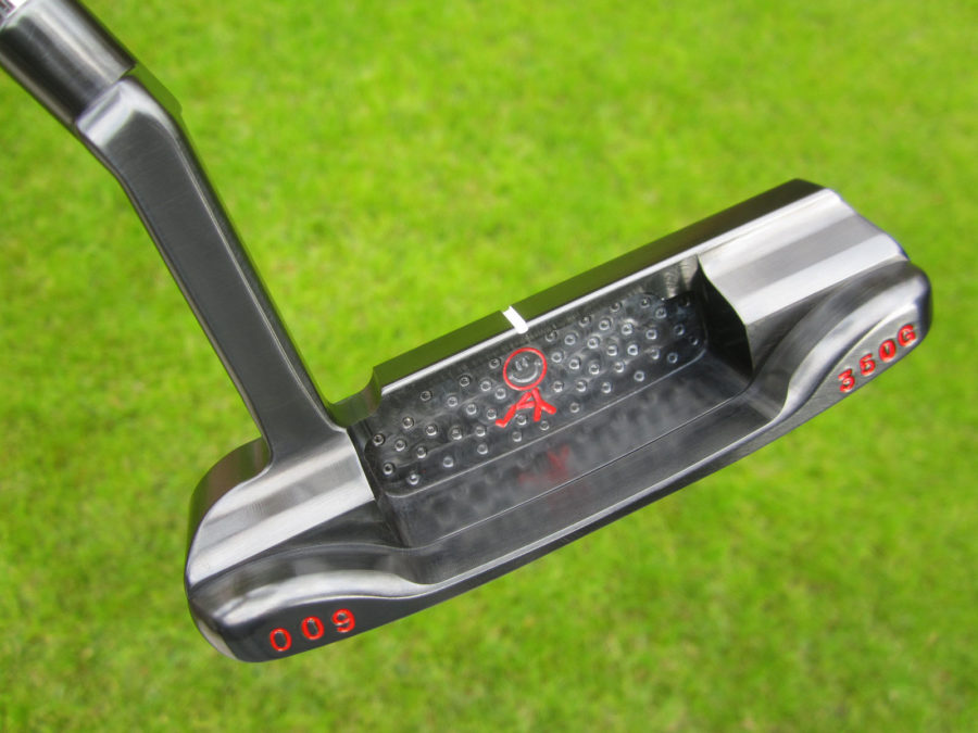 scotty cameron tour only brushed black carbon steel 009 prototype circle t putter with putterman and dimples golf club
