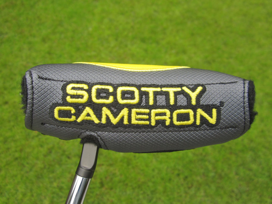 scotty cameron tour only grey and yellow industrial circle t mid round putter headcover