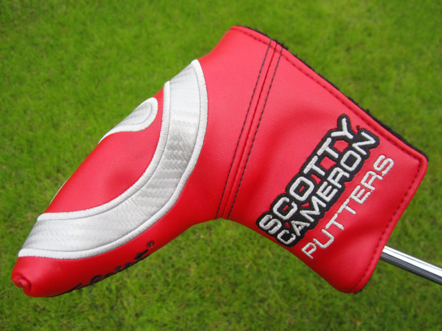 scotty cameron tour only red and silver industrial circle t blade putter headcover