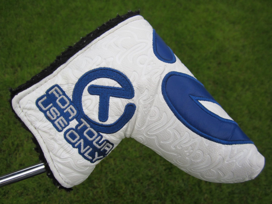 scotty cameron tour only white and blue tour rat industrial circle t mid mallet putter headcover