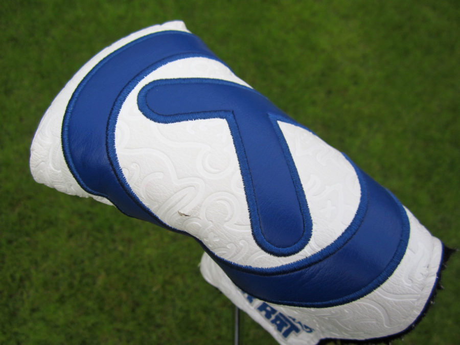 scotty cameron tour only white and blue tour rat industrial circle t mid mallet putter headcover