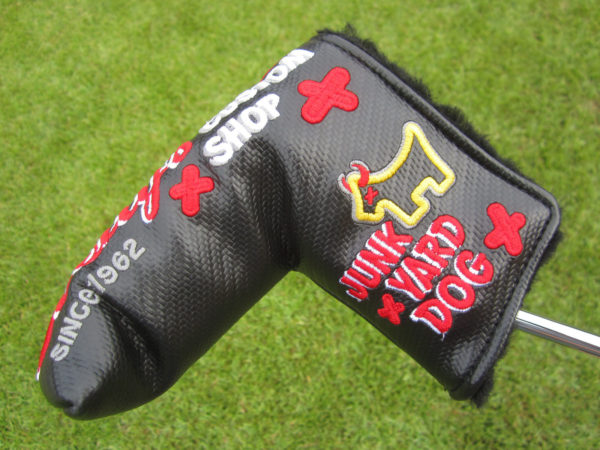 scotty cameron limited edition custom shop black junk yard dog since 1962 blade putter headcover