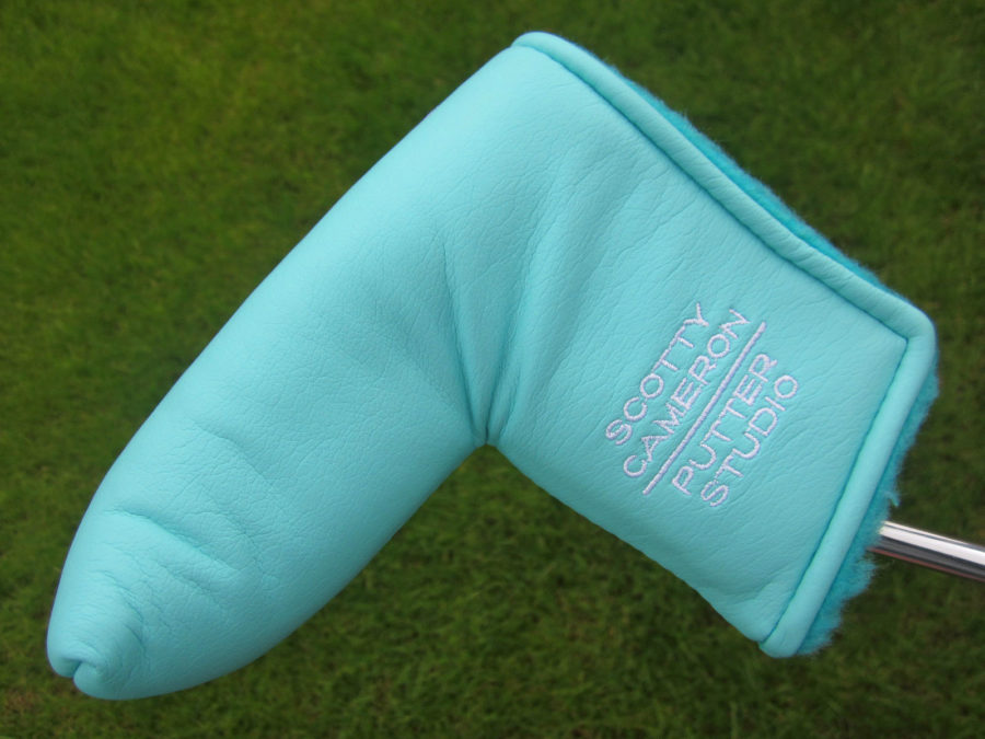 scotty cameron limited edition tiffany cameron and co white stitch blade putter headcover with pivot tool