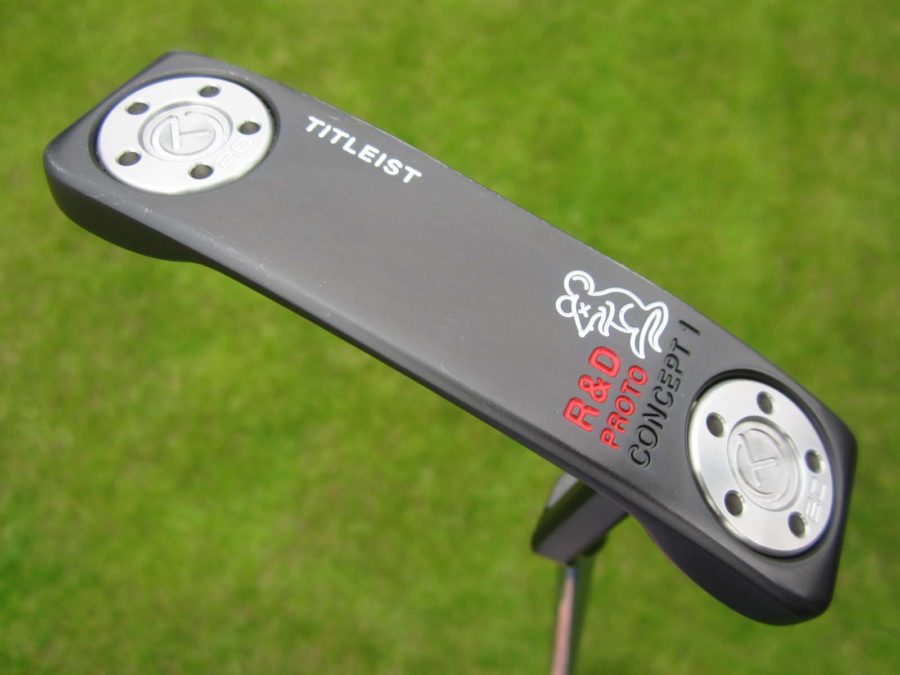scotty cameron tour only black tour rat deep milled circle t prototype putter with top line golf club